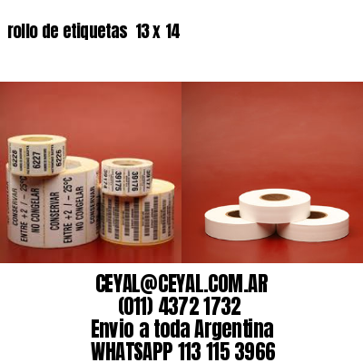 rollo de etiquetas  13 x 14