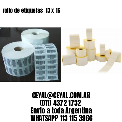 rollo de etiquetas  13 x 16