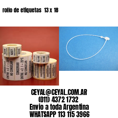 rollo de etiquetas  13 x 18