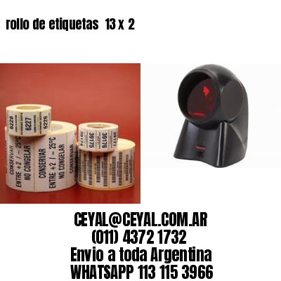 rollo de etiquetas  13 x 2