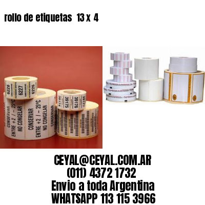 rollo de etiquetas  13 x 4