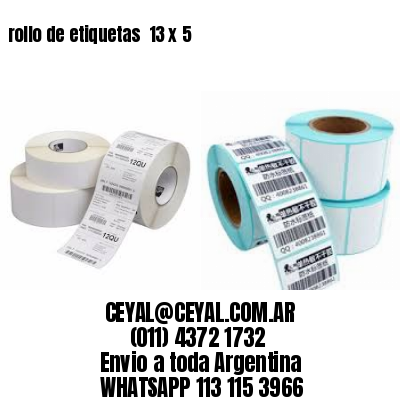 rollo de etiquetas  13 x 5