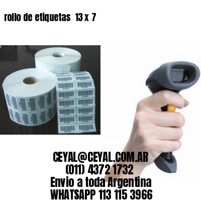 rollo de etiquetas  13 x 7