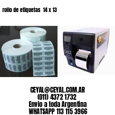 rollo de etiquetas  14 x 13