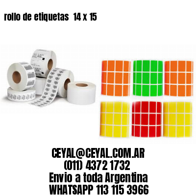 rollo de etiquetas  14 x 15