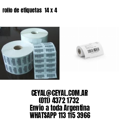 rollo de etiquetas  14 x 4