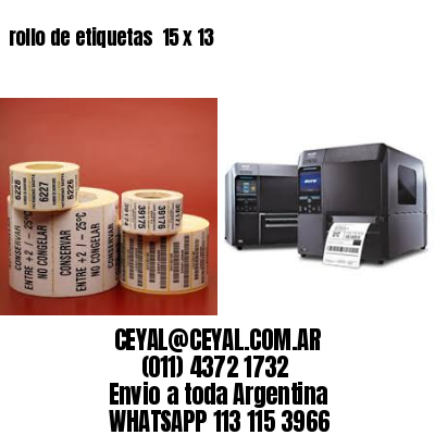 rollo de etiquetas  15 x 13