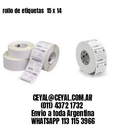 rollo de etiquetas  15 x 14