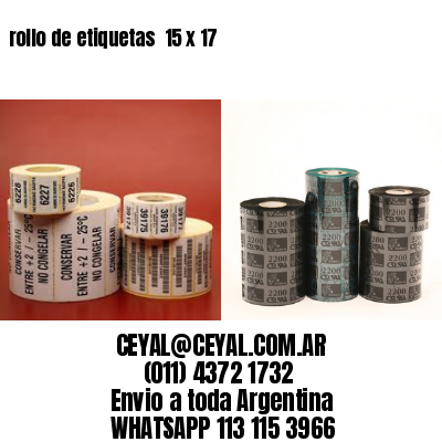 rollo de etiquetas  15 x 17