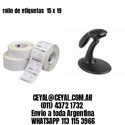 rollo de etiquetas  15 x 19