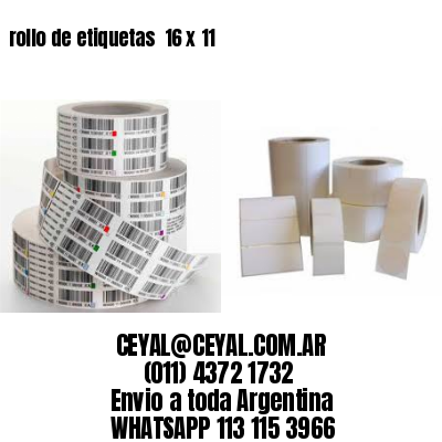 rollo de etiquetas  16 x 11