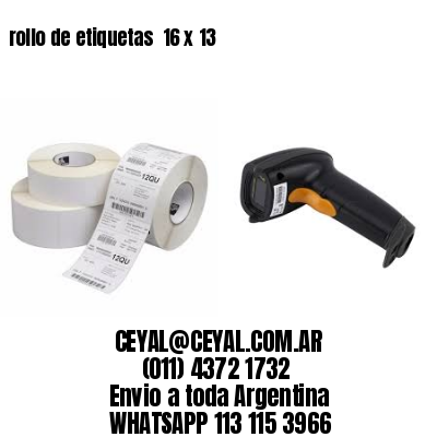 rollo de etiquetas  16 x 13