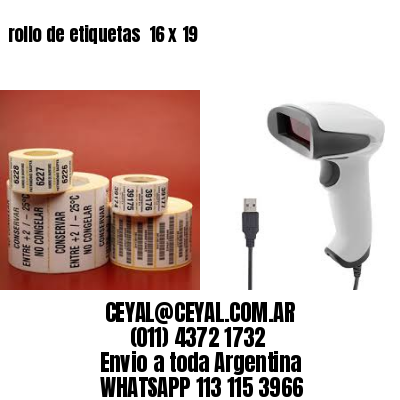 rollo de etiquetas  16 x 19