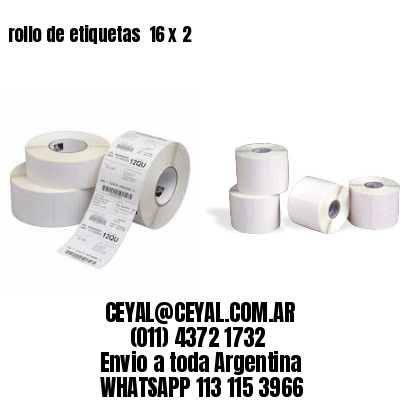 rollo de etiquetas  16 x 2