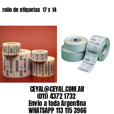 rollo de etiquetas  17 x 14