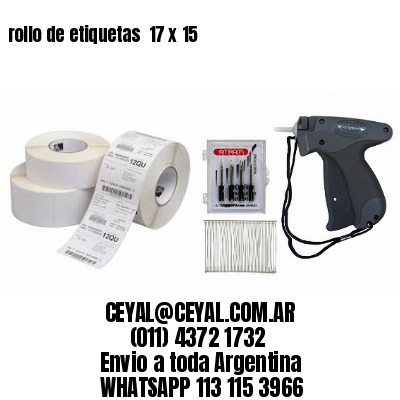 rollo de etiquetas  17 x 15