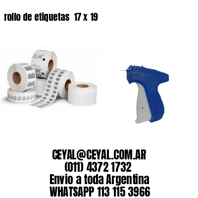 rollo de etiquetas  17 x 19