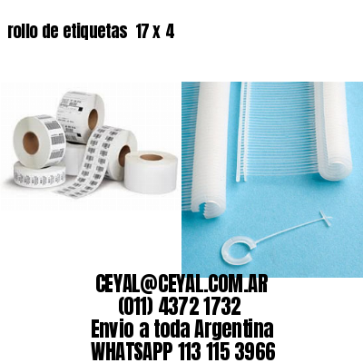 rollo de etiquetas  17 x 4