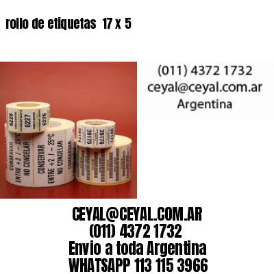 rollo de etiquetas  17 x 5