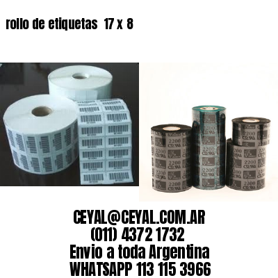 rollo de etiquetas  17 x 8