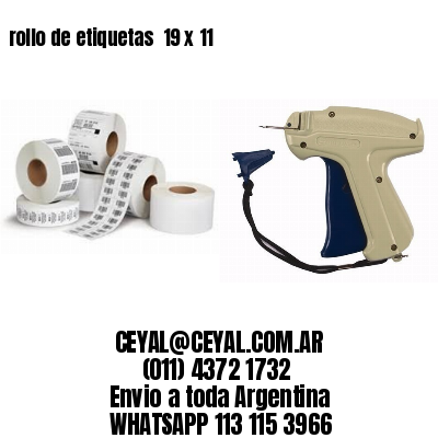 rollo de etiquetas  19 x 11