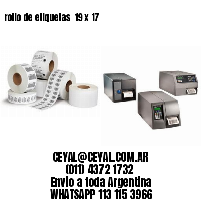 rollo de etiquetas  19 x 17