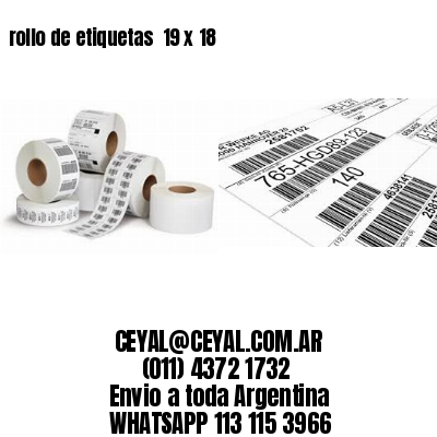rollo de etiquetas  19 x 18