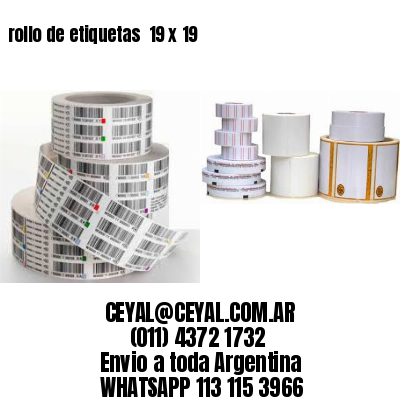 rollo de etiquetas  19 x 19