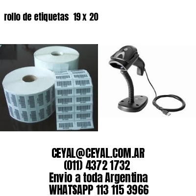 rollo de etiquetas  19 x 20