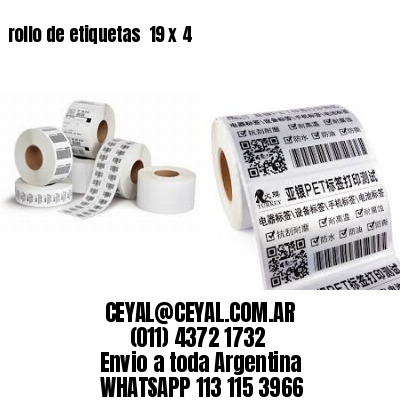 rollo de etiquetas  19 x 4