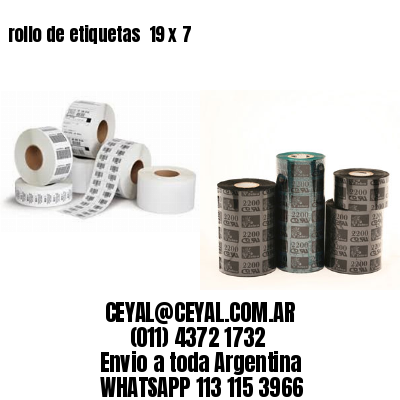 rollo de etiquetas  19 x 7