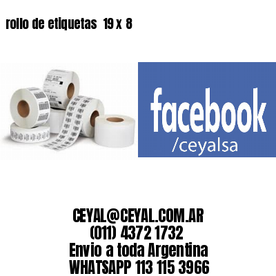 rollo de etiquetas  19 x 8