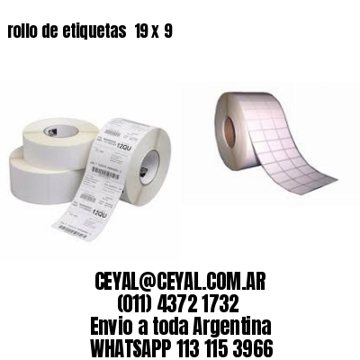 rollo de etiquetas  19 x 9