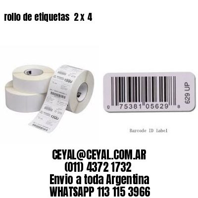 rollo de etiquetas  2 x 4