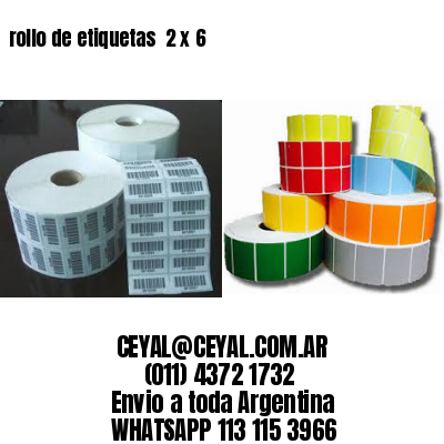 rollo de etiquetas  2 x 6