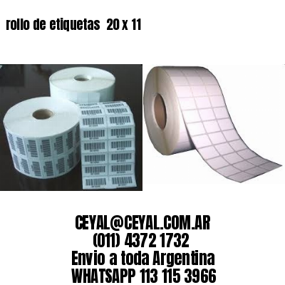 rollo de etiquetas  20 x 11