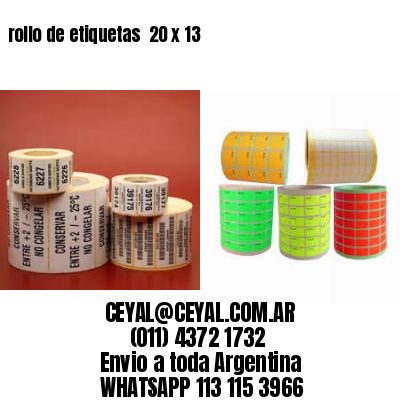 rollo de etiquetas  20 x 13
