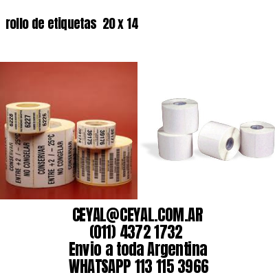 rollo de etiquetas  20 x 14