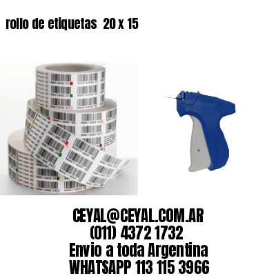 rollo de etiquetas  20 x 15