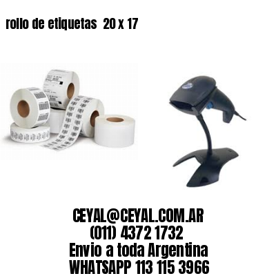 rollo de etiquetas  20 x 17