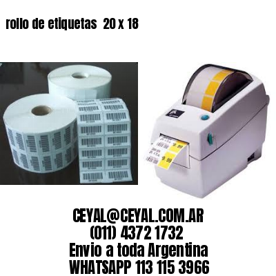 rollo de etiquetas  20 x 18