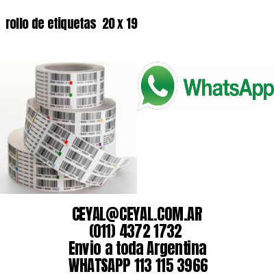 rollo de etiquetas  20 x 19