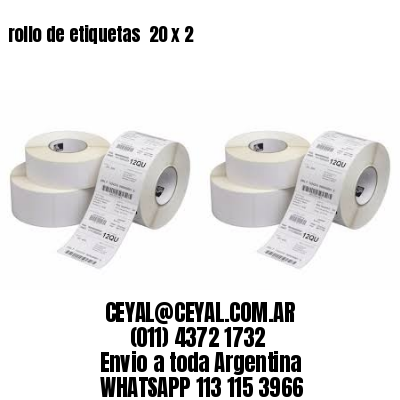 rollo de etiquetas  20 x 2