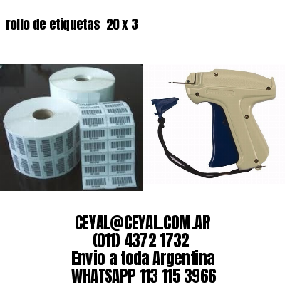 rollo de etiquetas  20 x 3