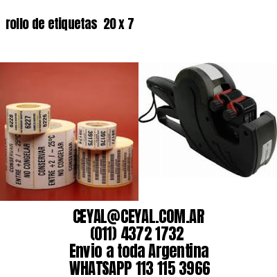 rollo de etiquetas  20 x 7