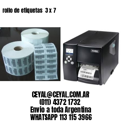 rollo de etiquetas  3 x 7