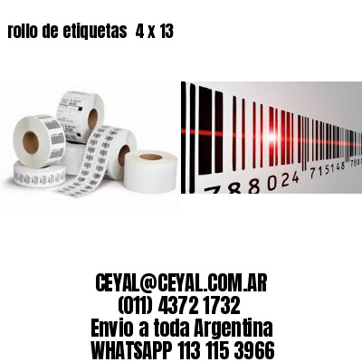rollo de etiquetas  4 x 13