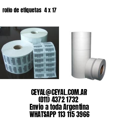 rollo de etiquetas  4 x 17