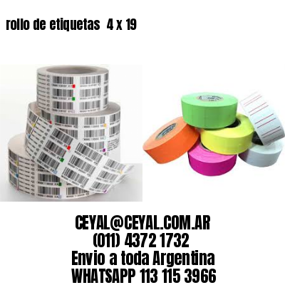 rollo de etiquetas  4 x 19
