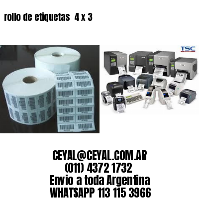 rollo de etiquetas  4 x 3